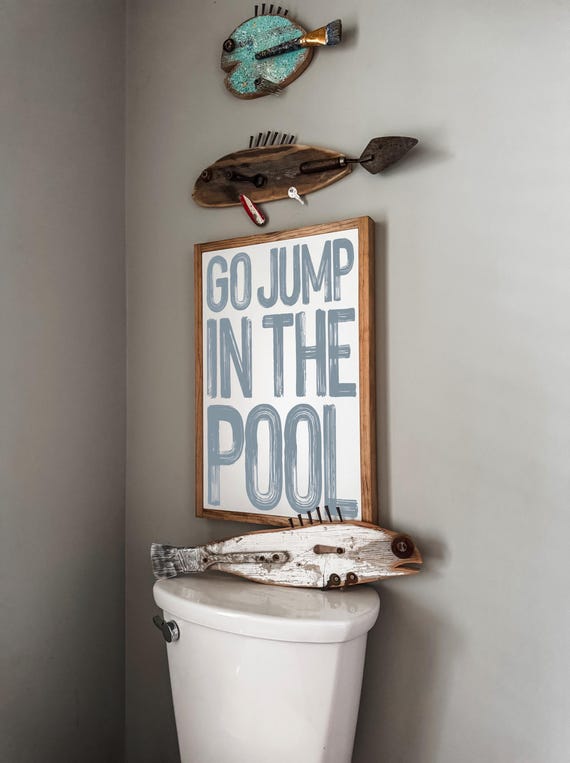 Lot De 5 Panneaux Bois Pour Piscine - Déco Extérieure - Style Summer Vibes - 30x10cm