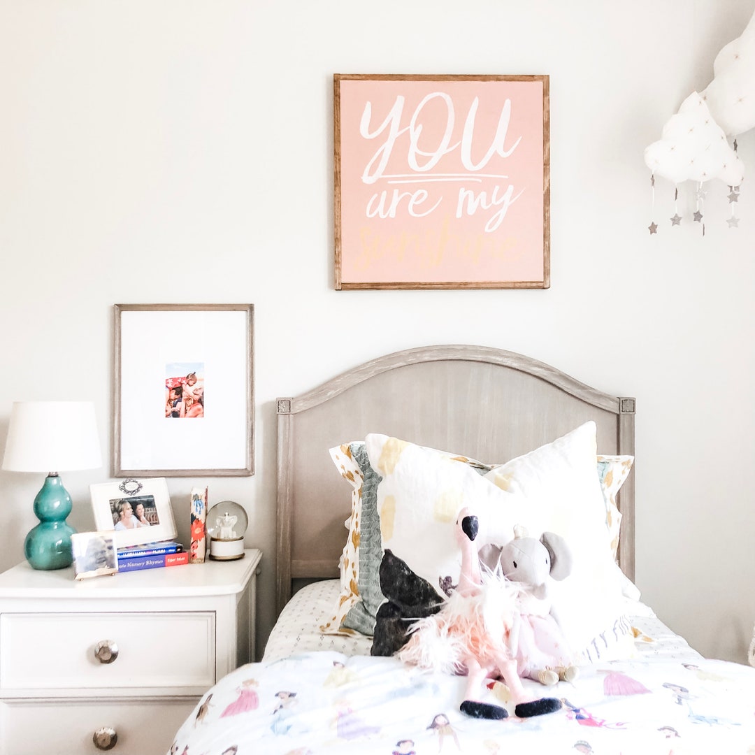You Are My Sunshine Framed Wood Sign Nursery Decor Children's Room ...