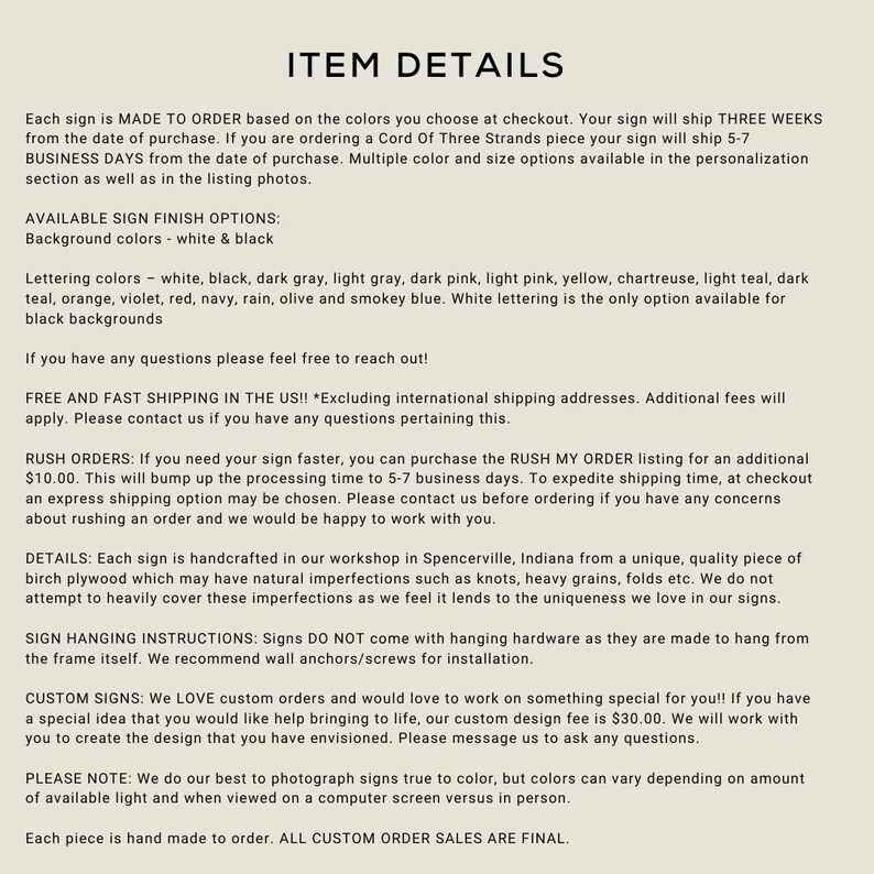 a page from a book with a description of items