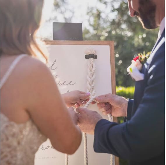 Matthew 19:6 They Are No Longer Two A Cord Of Three Strands Is Not Easily Broken Established Framed Wood Sign Wedding Unity Ceremony Gift