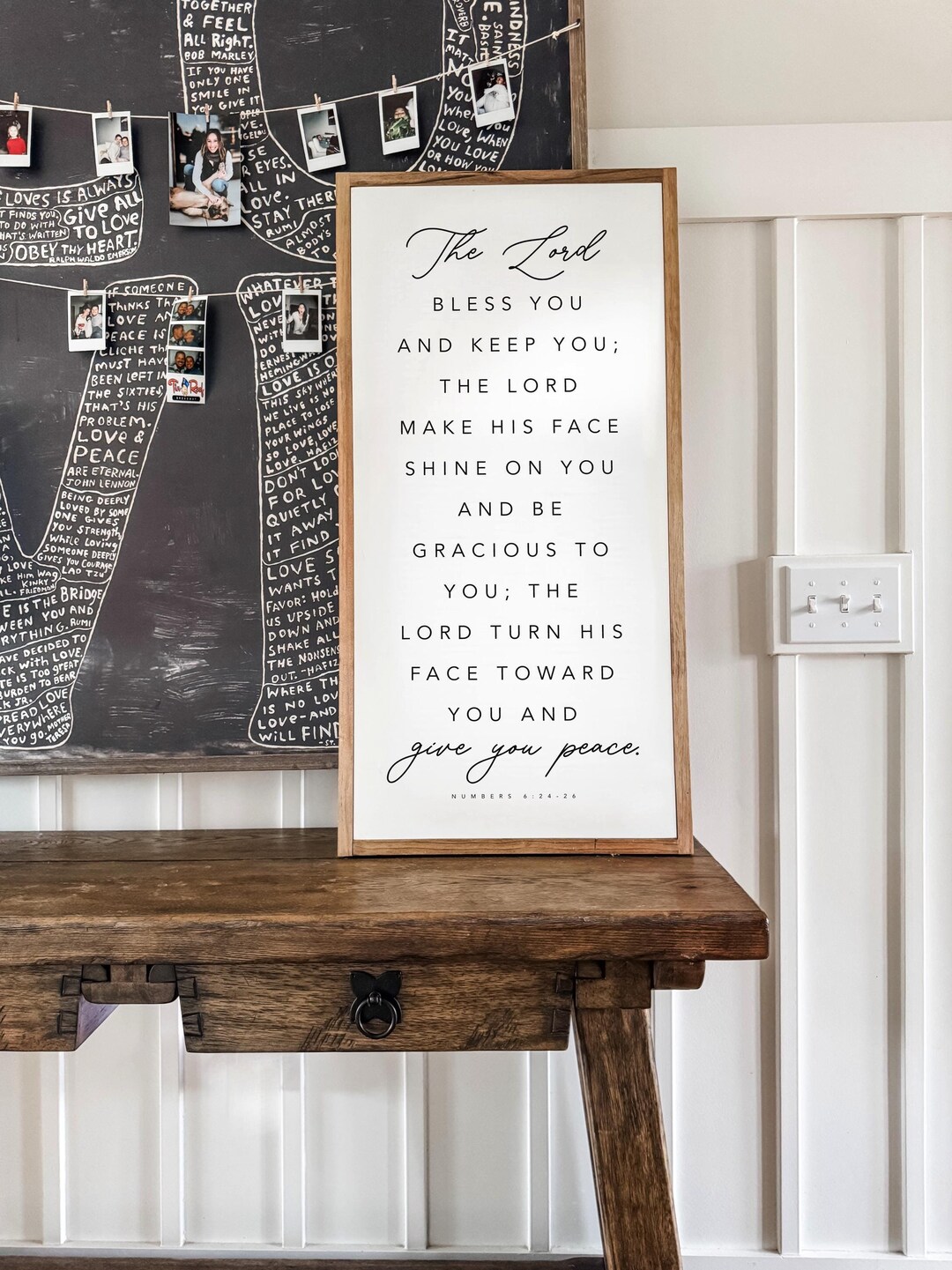 The Lord Bless You and Keep You May His Face Shine Upon You Framed Wood ...