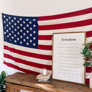 Freedom Is Never More Than One Generation Away From Extinction Ronald Reagan Framed Wood Sign Entry Decor Foyer Decor