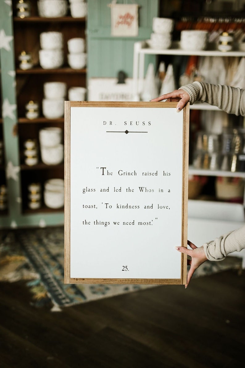 The Grinch to Kindness and Love the Things We Need Most Etsy