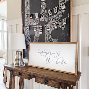 The best memories are made at the lake Framed Wood Sign Lake house sign lake house lake sign