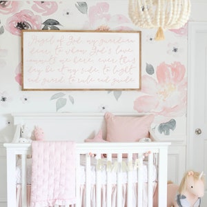 Angel Of God Guardian Dear Framed Wood Sign Baby Room Decor Baby Shower Gift Newborn