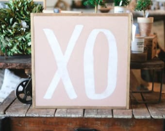 XO Framed Wood Sign Valentines Day Valentines Decor Kids room decor