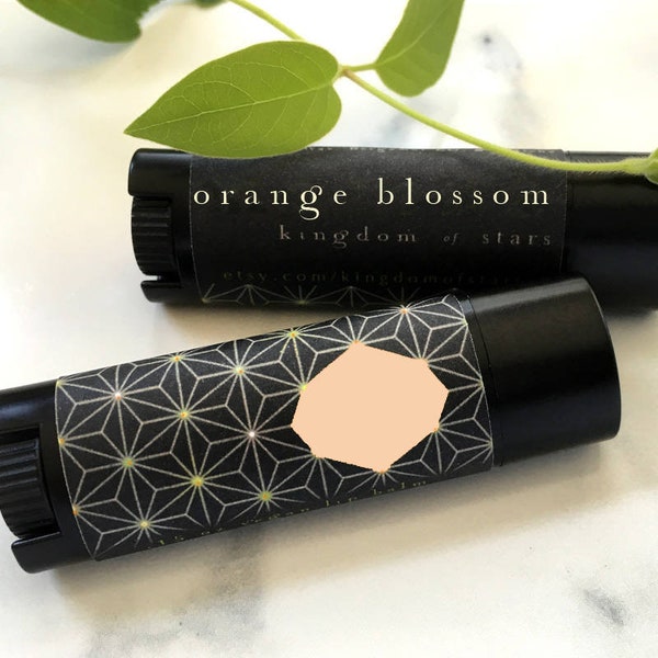 Orange Blossom Vegan Lip Balm  all natural Orange Blossom Absolute pure floral citrus white orange flower power pure