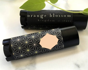 Orange Blossom Vegan Lip Balm  all natural Orange Blossom Absolute pure floral citrus white orange flower power pure