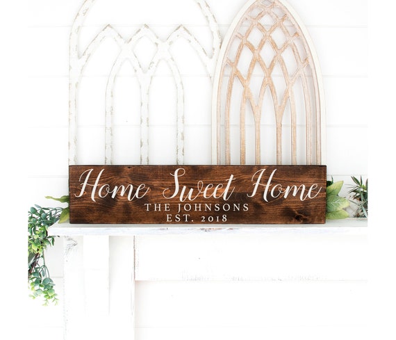 Decorative Accessories Home Sweet Home Sign Customized With Family