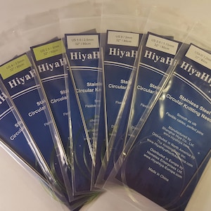 HiyaHiya Stainless Steel Circular Knitting needles, 0.7-7.5 mm, 80 cm/32 image 1