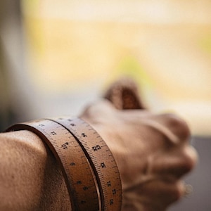 MUUD FIBI ruler bracelet, crafts bracelet, measuring tape