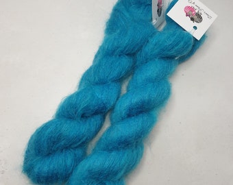 Kid Mohair Silk yarn, Lace weight, 50g,CARIBBEAN BLUE