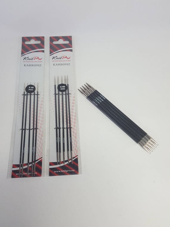 KnitPro Karbonz 20cm DPN Double Pointed Knitting Needles