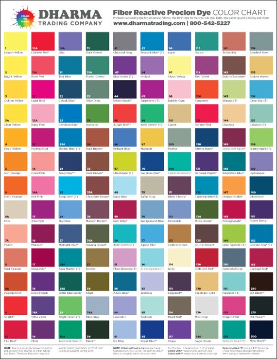 Dharma Procion Dye Hex colour codes for easy digital design + recording! -  Dye DIY - How to Tie-Dye