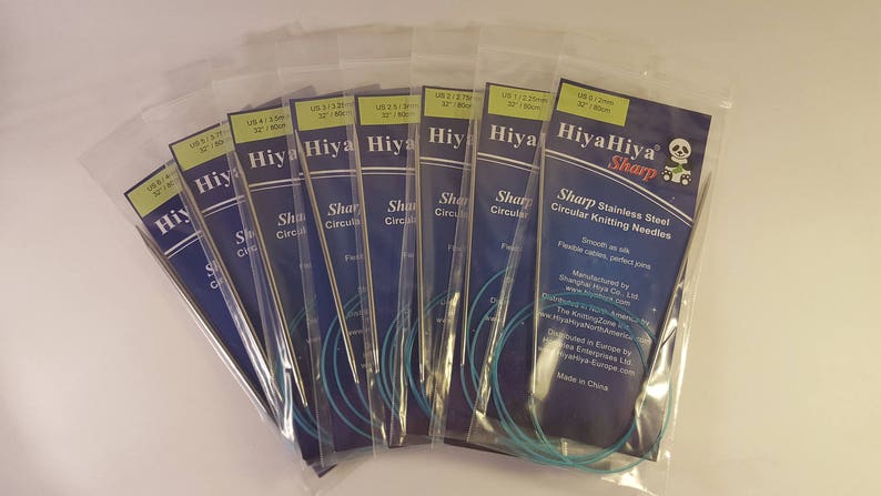 Hiya Hiya SHARP fixed circular needles, 2-15 mm, 80cm image 2