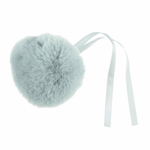 Faux Fur POM POMS, 11cm, Light Blue