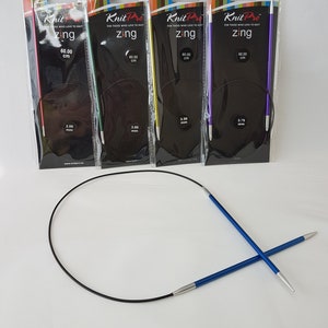 KnitPro Zing Circular needles, 60 cm, various sizes 2-12 mm