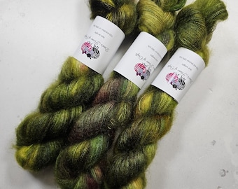 Kid Mohair Silk yarn, Lace weight, 50g, GOLDEN BOUGH