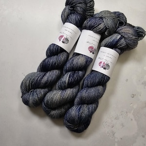 SW Merino Yak Nylon yarn, 4-ply, Fingering weight, 100g, NORTHERN SKIES