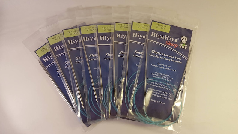 Hiya Hiya SHARP fixed circular needles, 2-15 mm, 80cm image 1