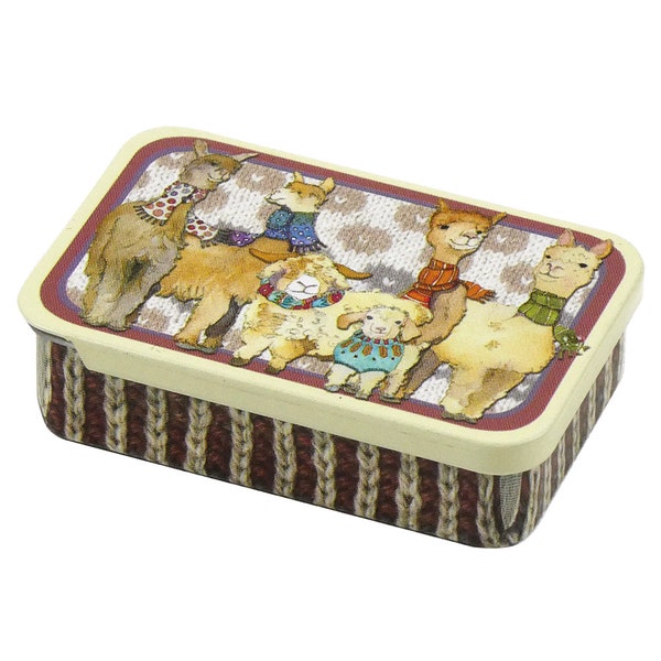 Emma Ball OTHER WOOLLIES pocket tin, small notions tin, alpaca tin