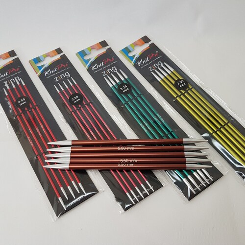 Knitpro Zing Double Pointed Knitting Needles DPNS 15cm packs Etsy UK