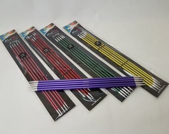 KnitPro Zing double pointed needles , 20 cm, dpns, sizes 2 - 8mm, sock needles