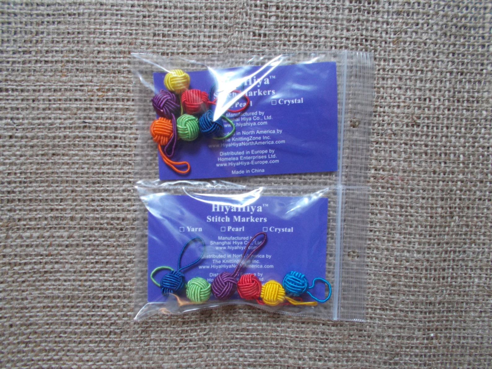 Hiyahiya Stitch Markers, Yarn Ball Stitch Markers, Rainbow Stitch