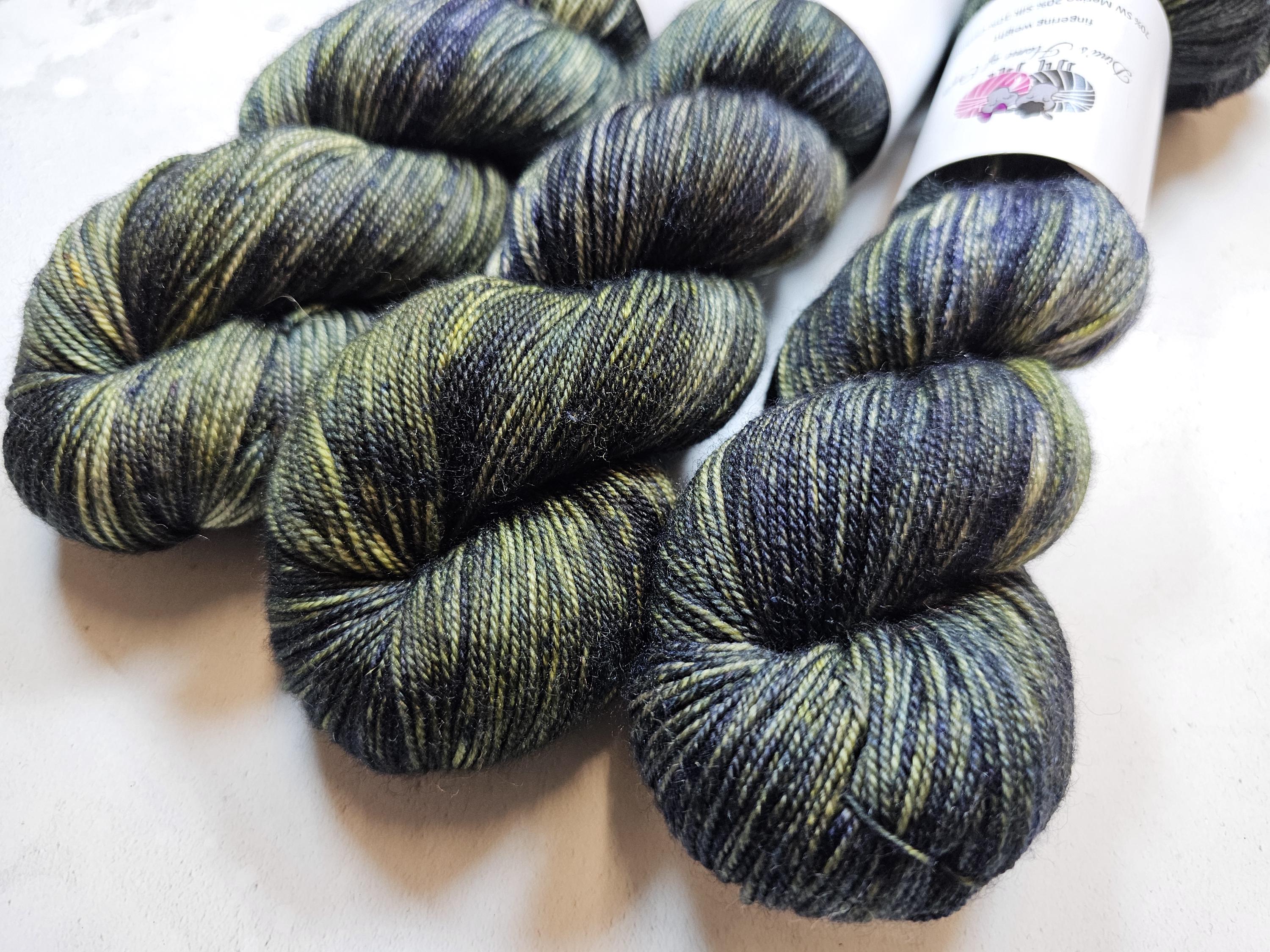 Fil à Ruban MÉRINOS/CACHEMIRE NOIR - 500g (1,8 NM) - Pour Tricot, Machine à Tricoter, Accessoires