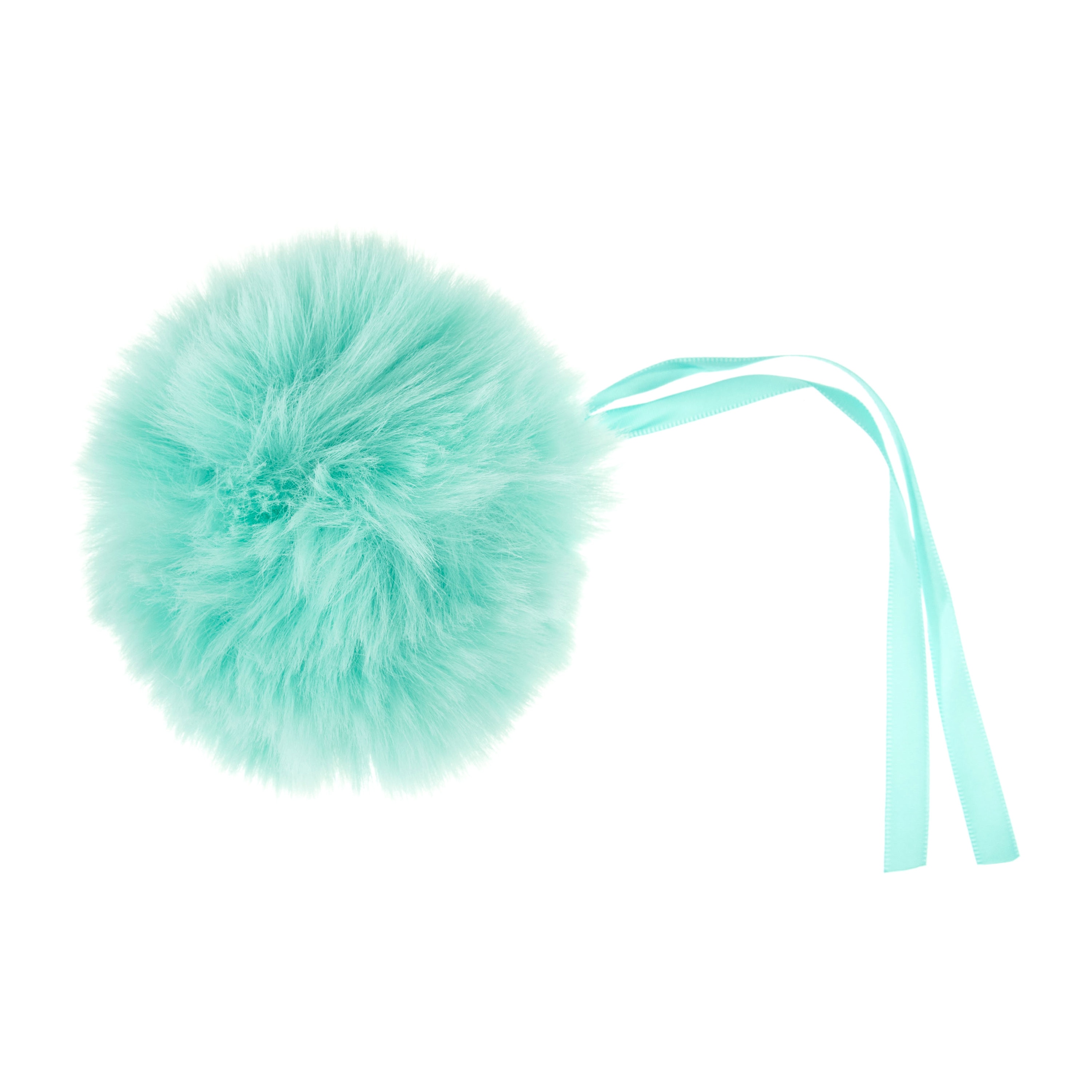 Faux Fur POM POMS, 11cm, MINT - Etsy Israel