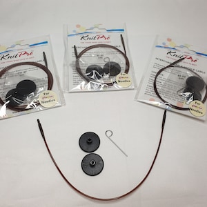 Knitpro GINGER Replacement Cable, includes end caps & key, sizes 40 - 150 cm