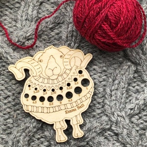 Knitting Tool Keychain, Knitting Gift, Knitting Gauge, Knitting
