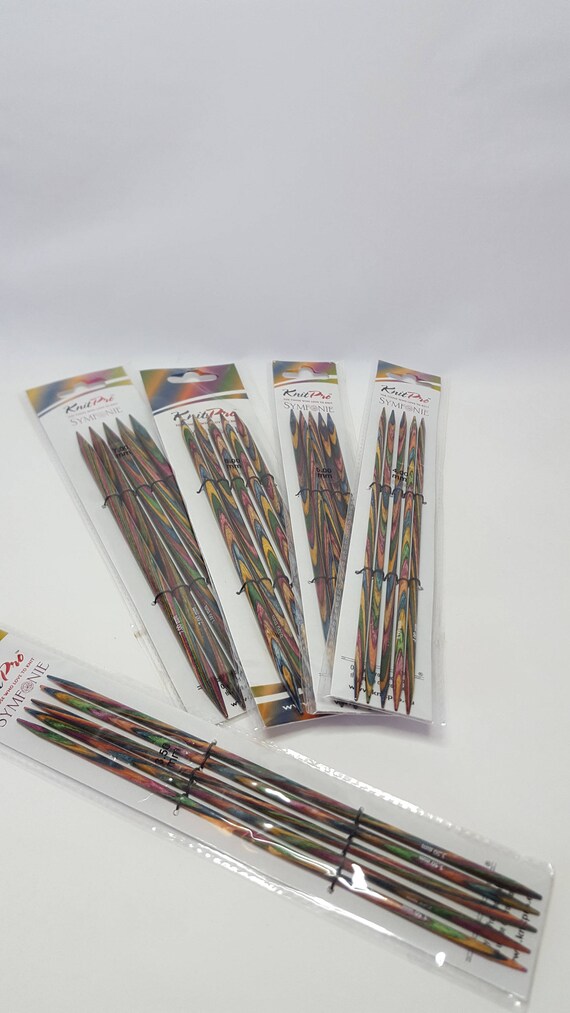 Multi-Color KnitPro 15 cm x 5.5 mm Symfonie Double Pointed Needles