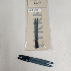 LYKKE  INDIGO 3.5" interchangeable wooden needle tips