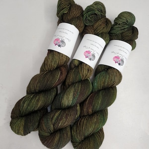 SW Merino Yak Nylon yarn, 4-ply, Fingering weight, 100g, LOST GARDEN