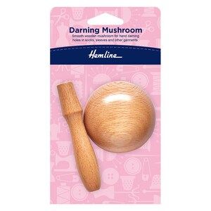 Darning Mushroom, mending tool, wooden mushroom