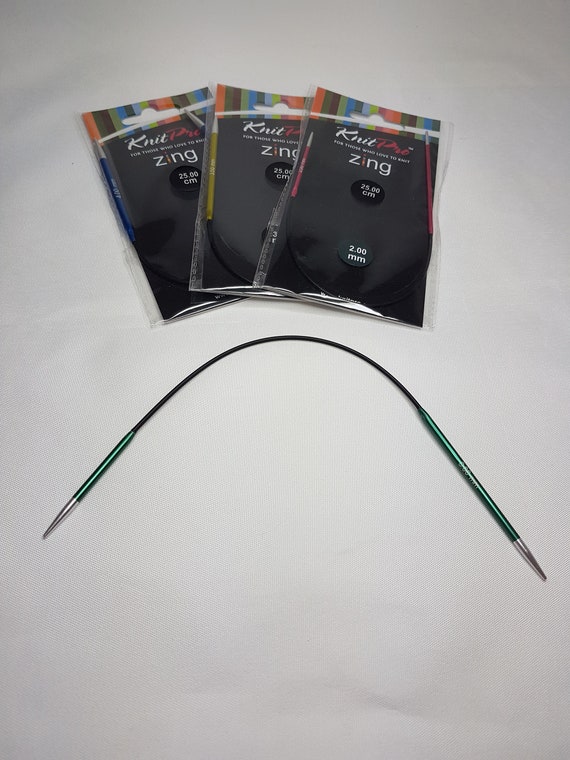 Aiguilles à Tricoter Circulaires KnitPro Zing - 100 Cm X 3 Mm, Aluminium Vert