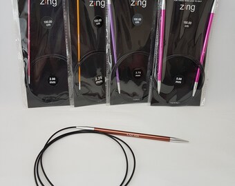 KnitPro Zing Circular needles, 100 cm, various sizes 2-12 mm