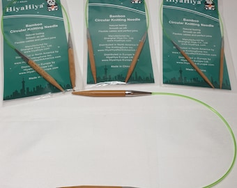 HiyaHiya Bamboo Fixed Circular needles, 2-10 mm, 16", 40cm