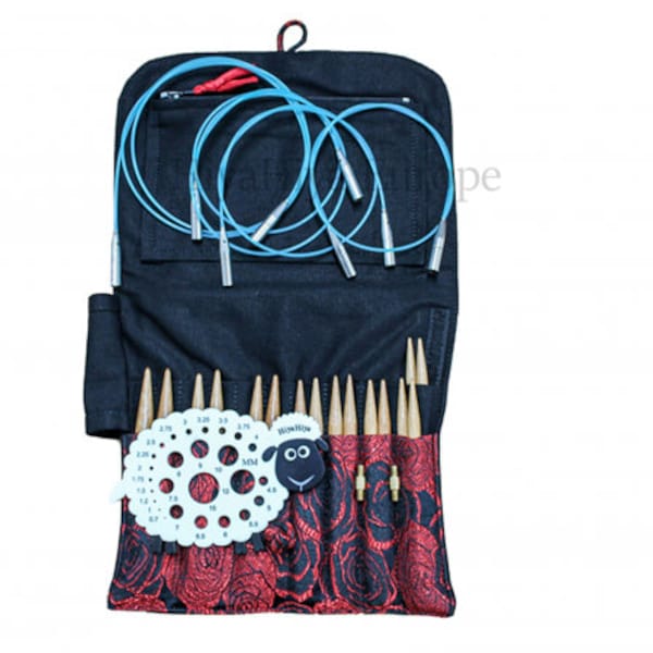 Hiya Hiya BAMBOO Premium Interchangeable knitting needle set, small, large, 4" or 5"