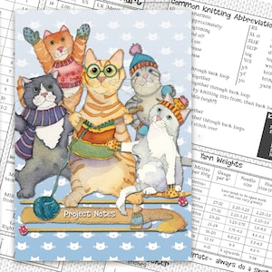 Cuaderno de proyecto GATITOS CON MITTENS, crochet, tejido