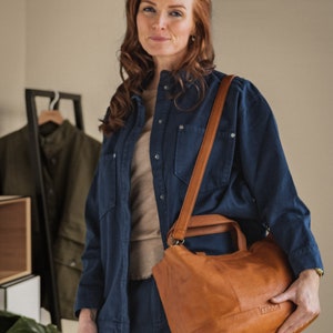 MUUD HIBA project bag, hand bag, handmade leather TOTE bag