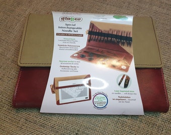 Juego de agujas intercambiables especiales KnitPro GINGER DELUXE, juego de agujas de tejer