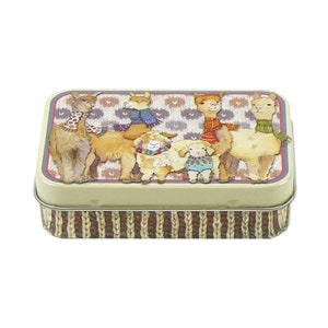 Emma Ball OTHER WOOLLIES hinged tin, notions tin, sheep tin