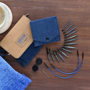 KnitPro Indigo Wood MINI Interchangeable needle set