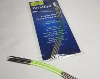 HiyaHiya Stainless Steel FLYERS Circular Knitting needles, 2 - 3.5 mm, 15 cm, dpns