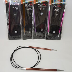 KnitPro Zing Circular needles, 100 cm, various sizes 2-12 mm image 9