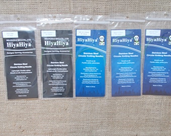 HiyaHiya Stainless Steel Circular Knitting needles, 23cm/9"