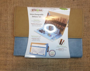 KnitPro GINGER Juego de agujas intercambiables DELUXE, juego de agujas de tejer