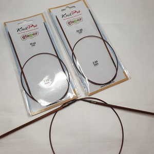 Knitpro GINGER circular needles 2-12 mm, 60cm, wooden needles